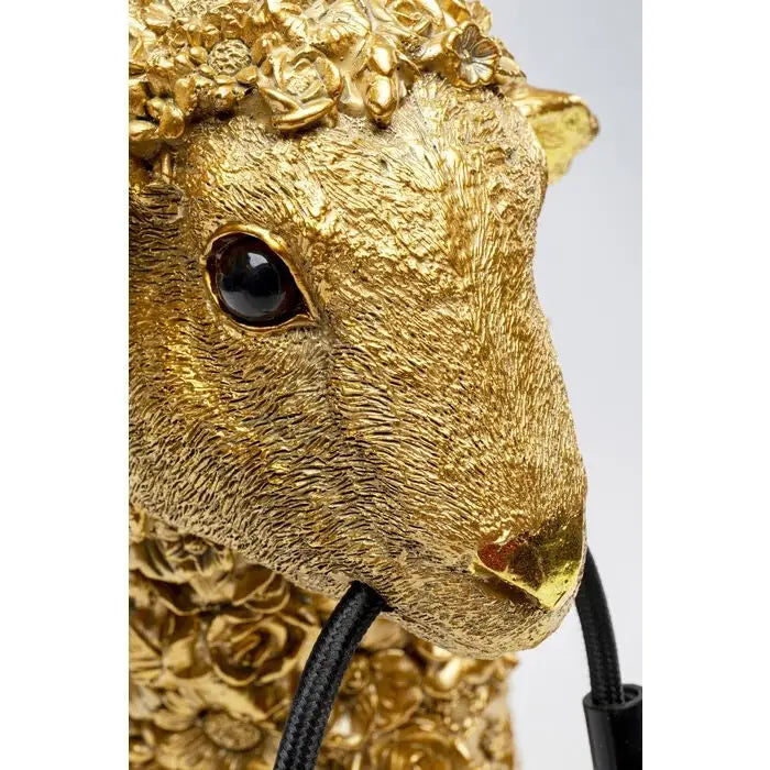KARE bordslampa FLOWER SHEEP 36 cm guld - produktbild av Nyheter ej översatt från Kare Design | Arvande