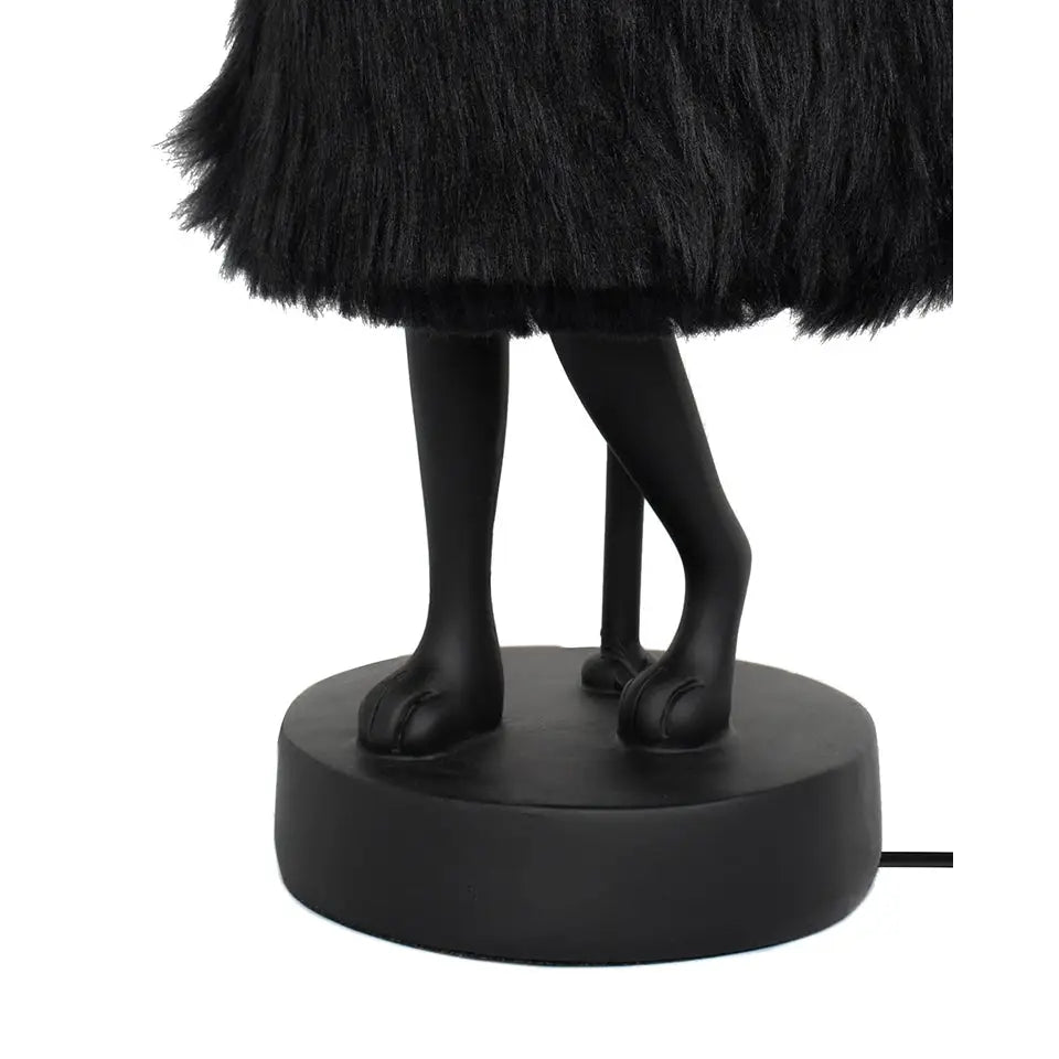 KARE bordslampa RABBIT FUR 50 cm svart - produktbild av Nyheter KINGHOME ej översatt från Kare Design | Arvande