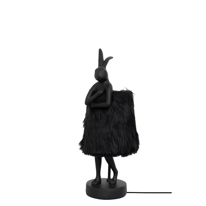 KARE bordslampa RABBIT FUR 50 cm svart - produktbild av Nyheter KINGHOME ej översatt från Kare Design | Arvande