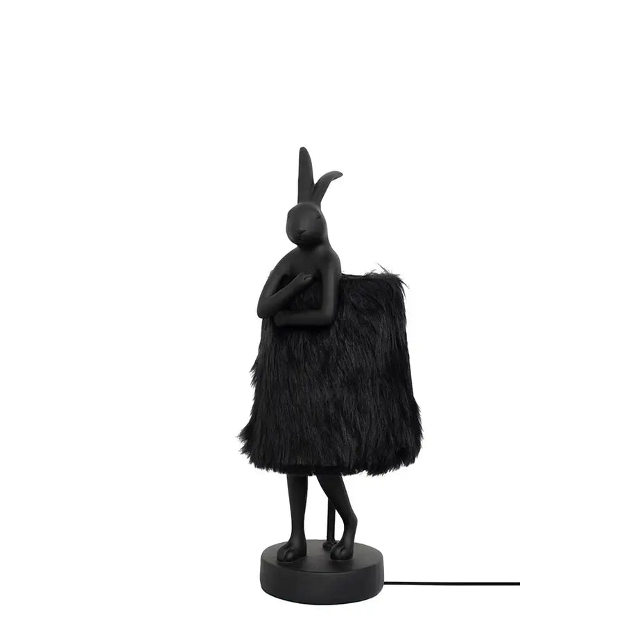 KARE bordslampa RABBIT FUR 50 cm svart - produktbild av Nyheter KINGHOME ej översatt från Kare Design | Arvande