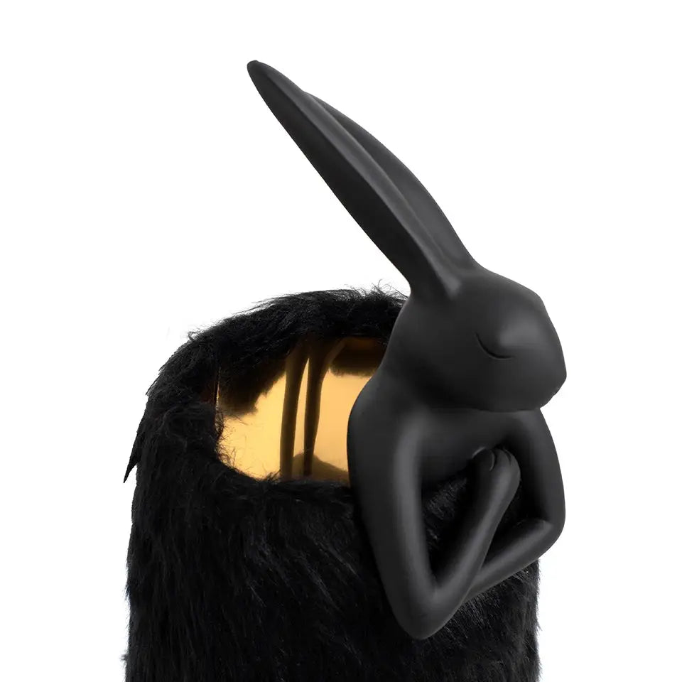 KARE bordslampa RABBIT FUR 50 cm svart - produktbild av Nyheter KINGHOME ej översatt från Kare Design | Arvande