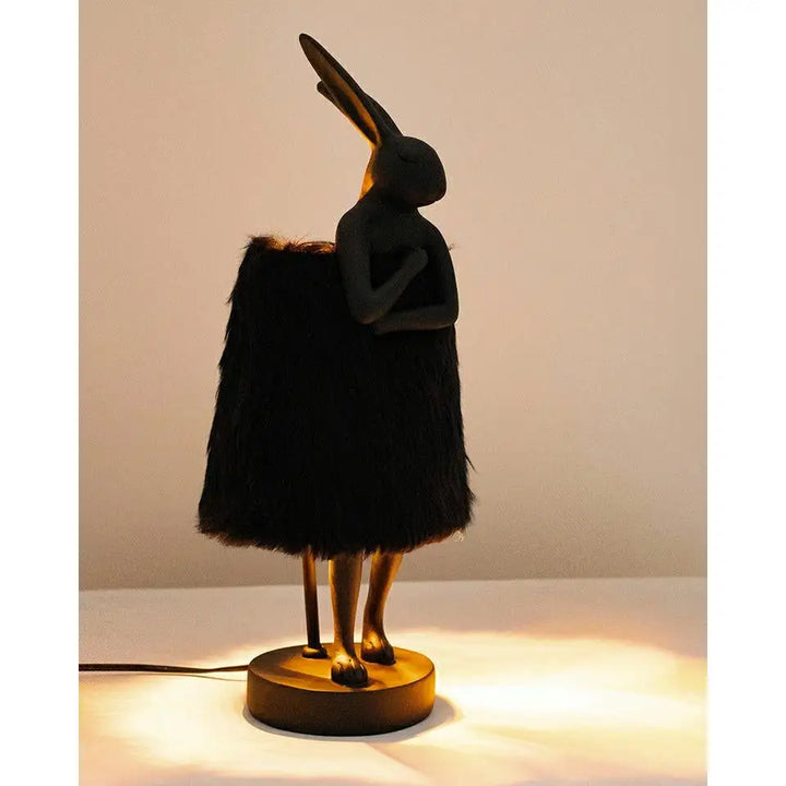 KARE bordslampa RABBIT FUR 50 cm svart - produktbild av Nyheter KINGHOME ej översatt från Kare Design | Arvande