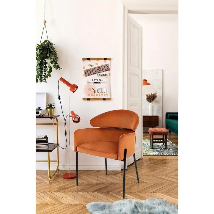 KARE stol ALEXIA Sammet orange - produktbild av Nyheter ej översatt från Kare Design | Arvande