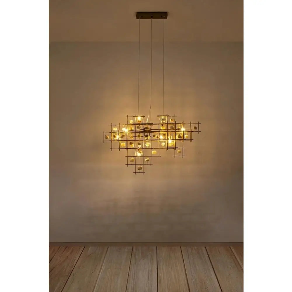 KARE taklampa STONE MOBILE guld 100 x 61 cm – produktbild av Nyheter ej översatt från Kare Design | Arvande
