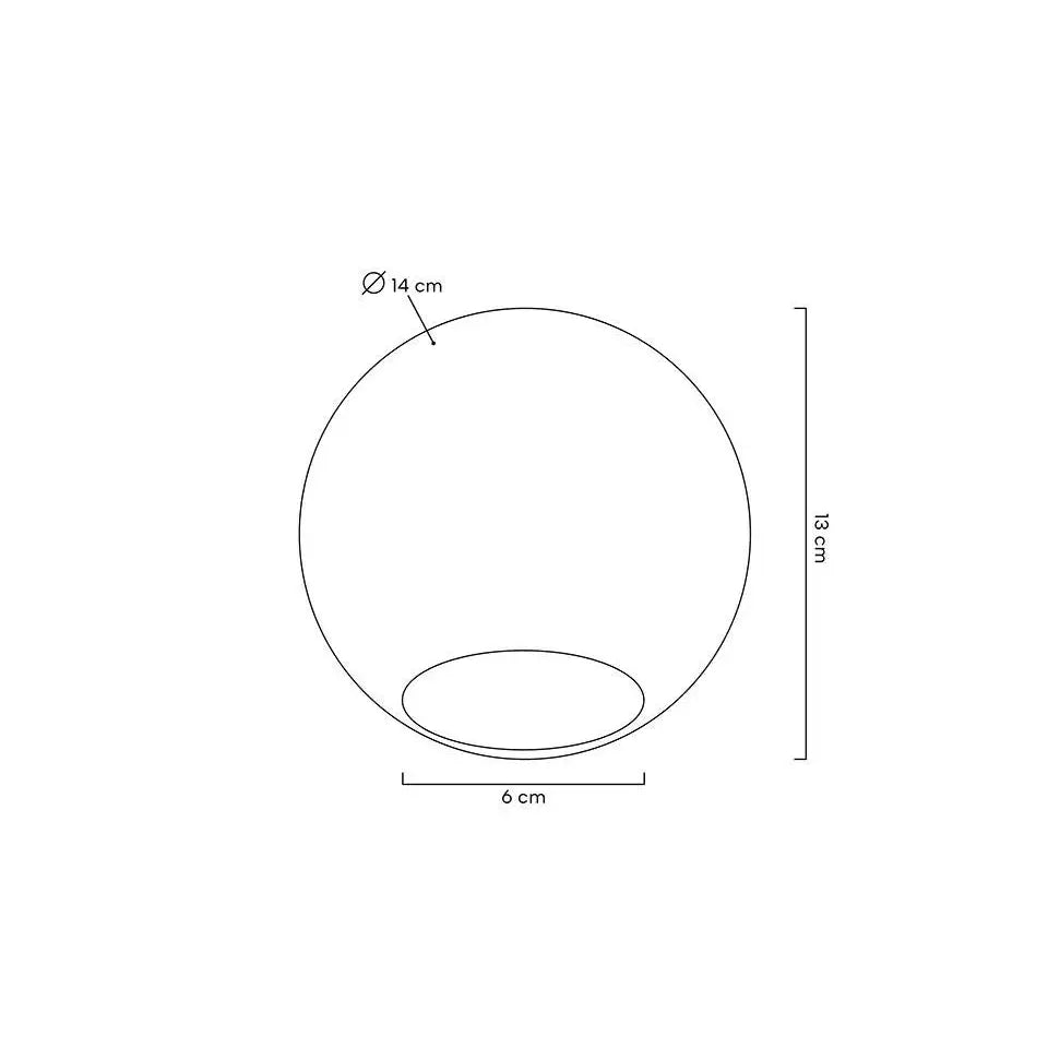 Lampskärm - PLANETARIO, 14 cm, rökfärgad - produktbild av Tillbehör från King Home | Arvande