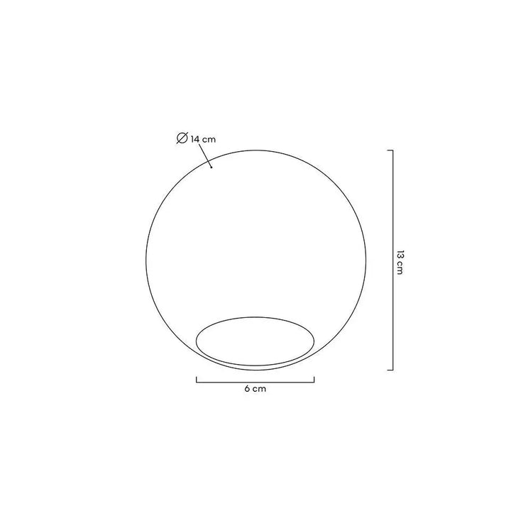 Lampskärm - PLANETARIO, 14 cm, rökfärgad - produktbild av Tillbehör från King Home | Arvande