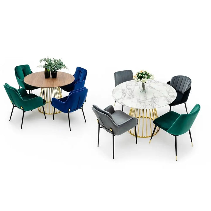 Matbord - GLAM MARBLE 110, guld - produktbild av Nyheter ej översatt från King Home | Arvande