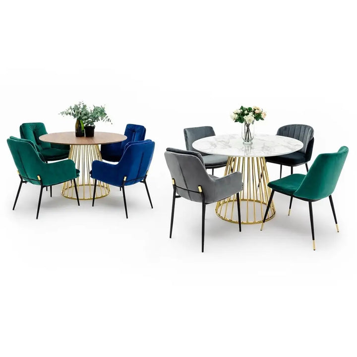 Matbord - GLAM MARBLE 110, guld - produktbild av Nyheter ej översatt från King Home | Arvande