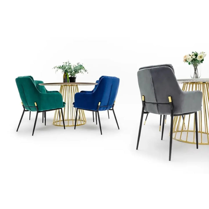 Matbord - GLAM MARBLE 110, guld - produktbild av Nyheter ej översatt från King Home | Arvande