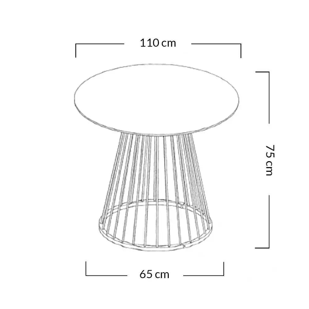 Matbord - GLAM WALNUT 110, chrome - produktbild av Matbord från King Home | Arvande