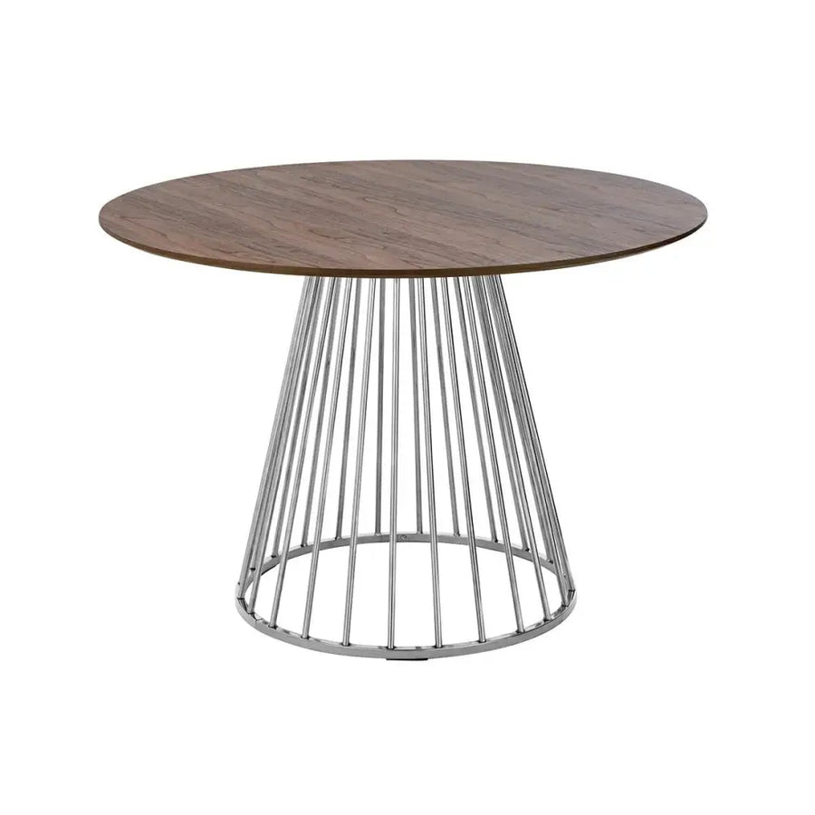 Matbord - GLAM WALNUT 110, chrome - produktbild av Matbord från King Home | Arvande