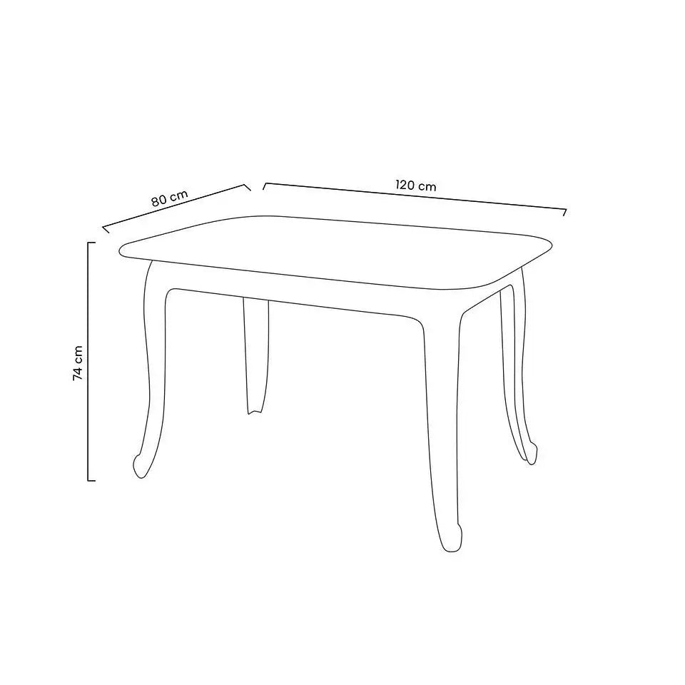 Matbord - KING 120, transparent - produktbild av [MGO] Import King Home från King Home | Arvande