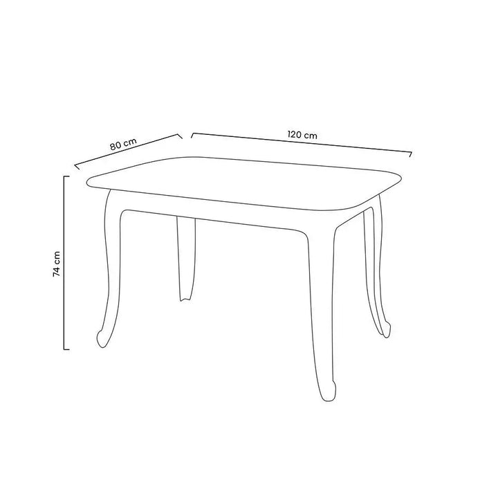 Matbord - KING 120, transparent - produktbild av [MGO] Import King Home från King Home | Arvande