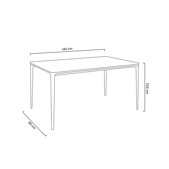 Matbord - SLIM 140, vit/keramik - produktbild av Matbord från King Home | Arvande