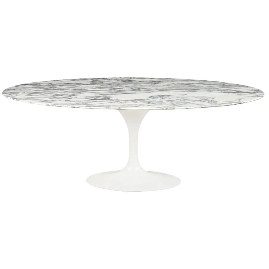 Matbord - TULIP ELLIPSE MARBLE ARABESCATO, italiensk Arabescato-marmor - produktbild av Matbord från King Home | Arvande
