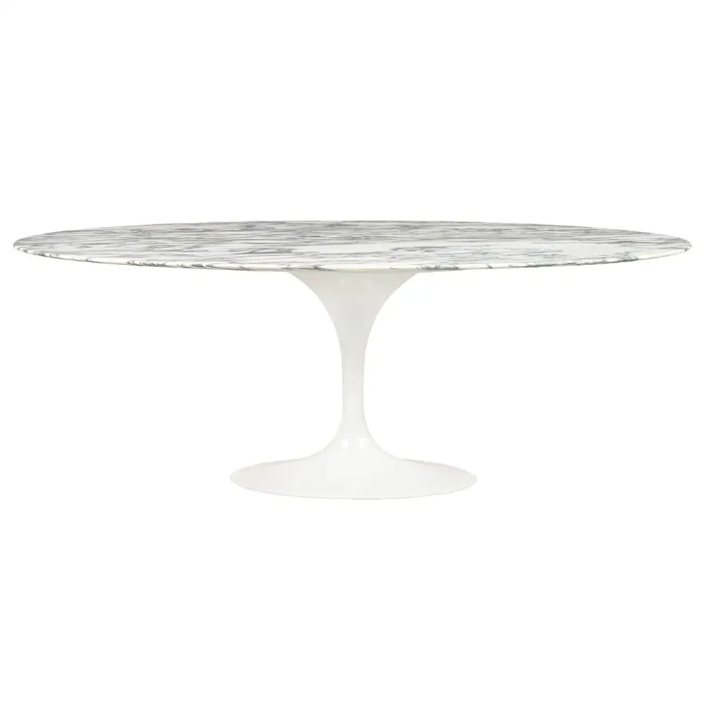 Matbord - TULIP ELLIPSE MARBLE ARABESCATO, italiensk Arabescato-marmor - produktbild av Matbord från King Home | Arvande