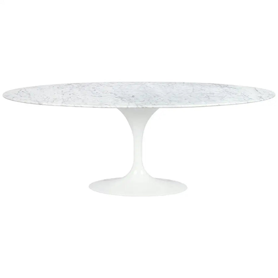 Matbord - TULIP ELLIPSE MARBLE, italiensk Carrara-marmor - produktbild av Matbord från King Home | Arvande