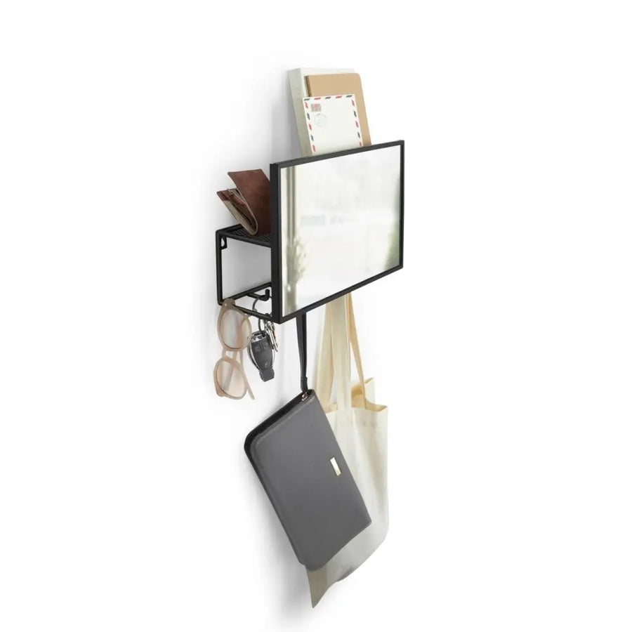 Organizer/spegel UMBRA - CUBIKO, svart - produktbild av Speglar från Umbra | Arvande