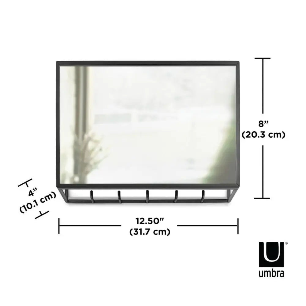 Organizer/spegel UMBRA - CUBIKO, svart - produktbild av Speglar från Umbra | Arvande