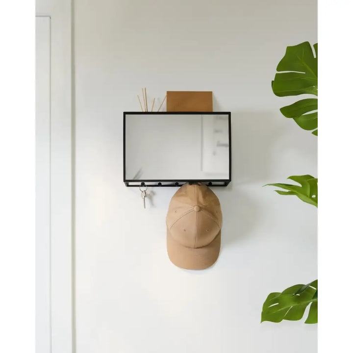 Organizer/spegel UMBRA - CUBIKO, svart - produktbild av Speglar från Umbra | Arvande
