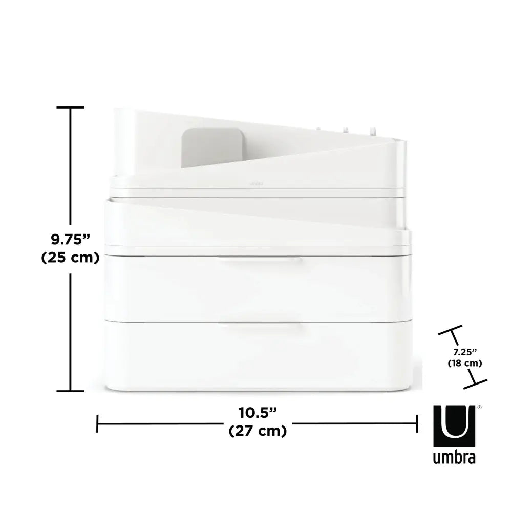 Organizer UMBRA - GLAM LARGE, vit – produktbild av Organizers & papperskorgar från Umbra | Arvande