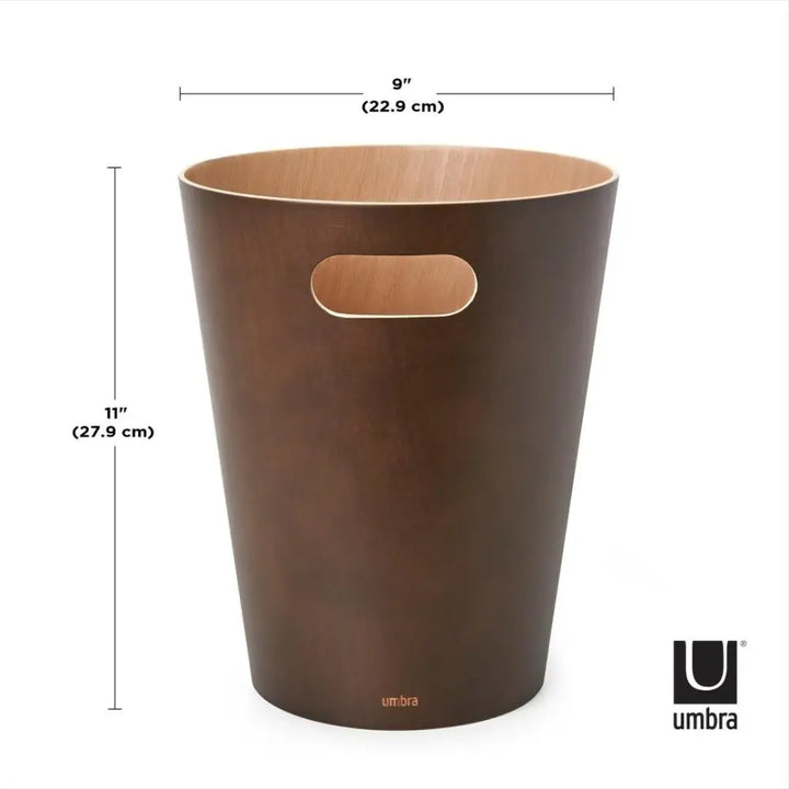 Papperskorg UMBRA - WOODROW, espresso - produktbild av [MGO] Import King Home från Umbra | Arvande
