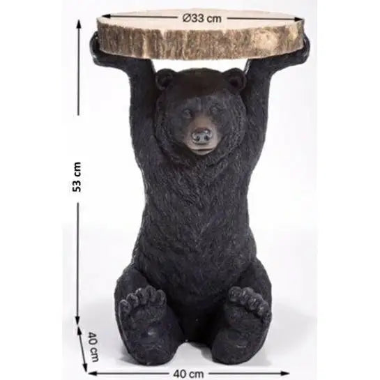 Sidobord KARE DESIGN - BEAR, 53x33 cm, trä / svart - produktbild av Sidobord från Kare Design | Arvande
