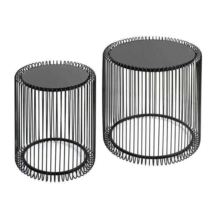 Sidobord KARE - WIRE 44 cm, svart, 2-set - produktbild av Nyheter ej översatt från Kare Design | Arvande