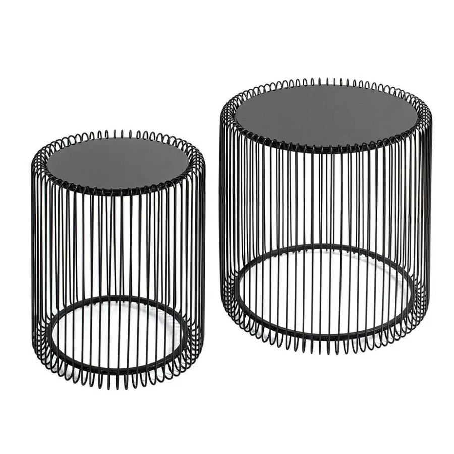 Sidobord KARE - WIRE 44 cm, svart, 2-set - produktbild av Nyheter ej översatt från Kare Design | Arvande