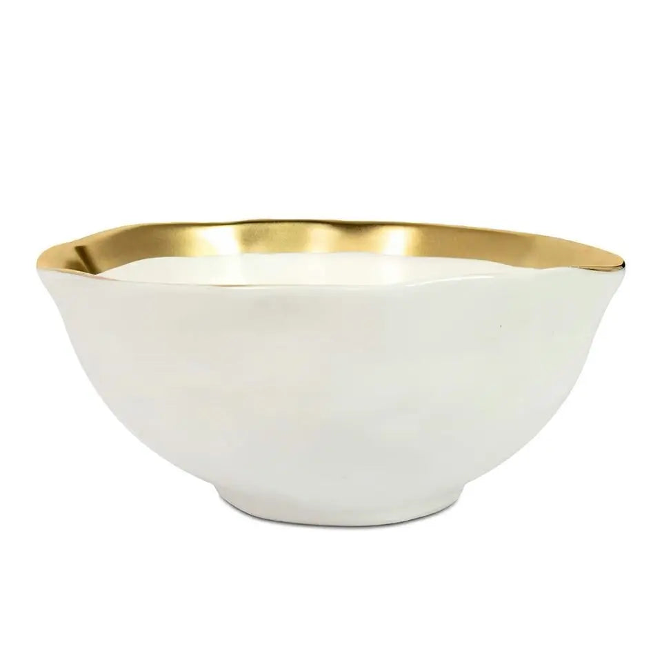 Skål KARE DESIGN - BELL, vit/guld, 15 cm – produktbild av Inredning från Kare Design | Arvande