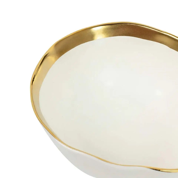 Skål KARE DESIGN - BELL, vit/guld, 15 cm – produktbild av Inredning från Kare Design | Arvande