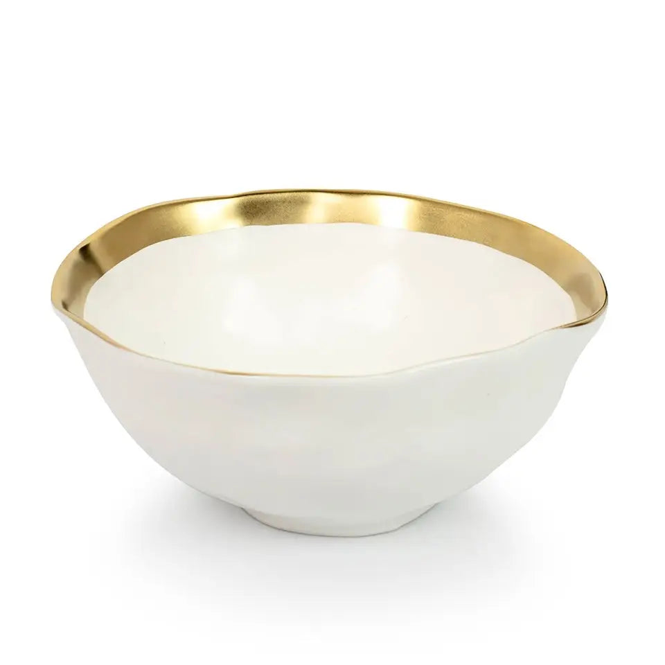 Skål KARE DESIGN - BELL, vit/guld, 15 cm – produktbild av Inredning från Kare Design | Arvande
