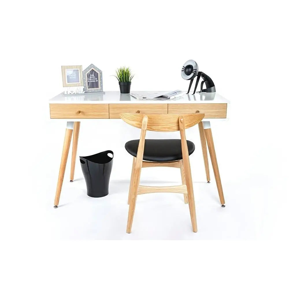 Skrivbord - ARONE, vit/trä – produktbild av [MGO] Import King Home från King Home | Arvande