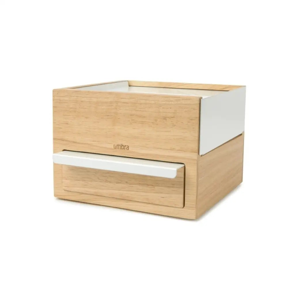 Smyckeskrin UMBRA - STOWIT MINI, vit/trä - produktbild av Organizers & papperskorgar från Umbra | Arvande