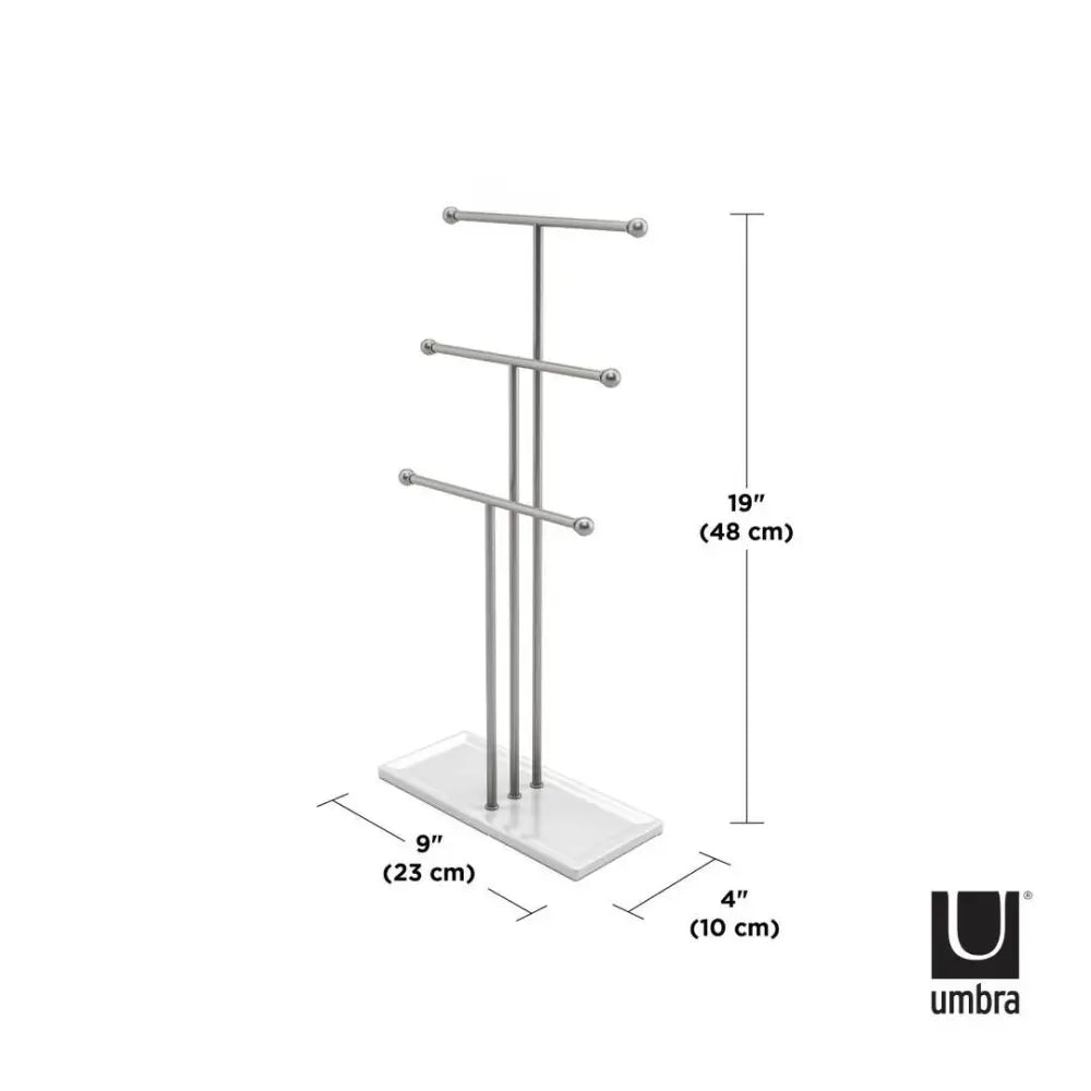 Smyckeställ UMBRA - TRIGEM, silver - produktbild av [MGO] Import King Home från Umbra | Arvande