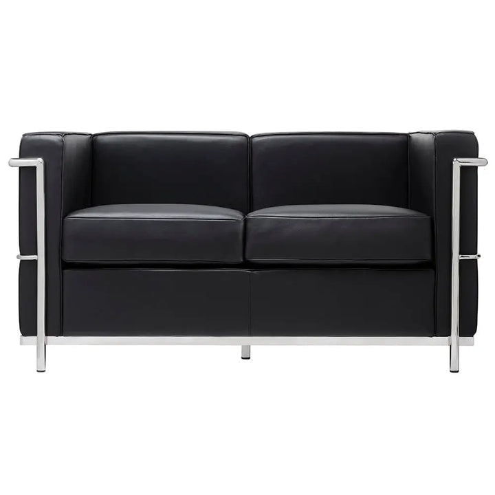 Soffa - SOFT LC2 2-SITS, svart italiensk läder - produktbild av [MGO] Import King Home från King Home | Arvande