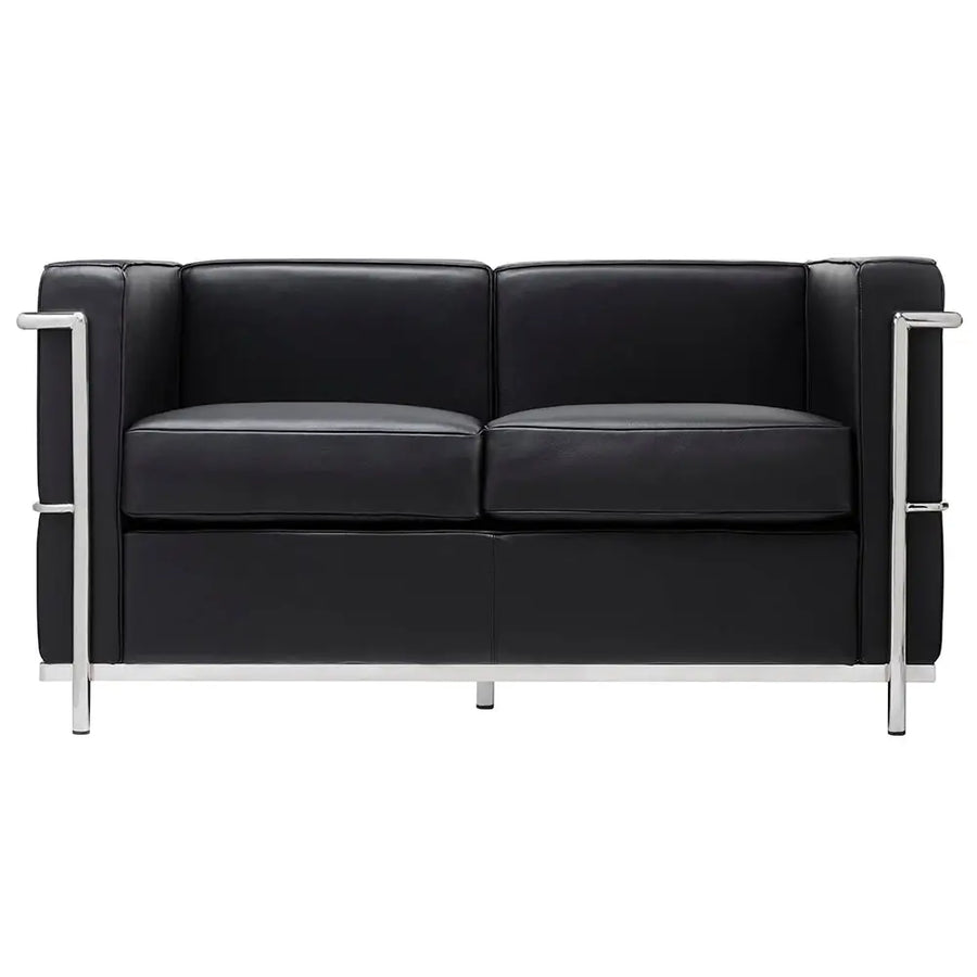 Soffa - SOFT LC2 2-SITS, svart italiensk läder - produktbild av [MGO] Import King Home från King Home | Arvande