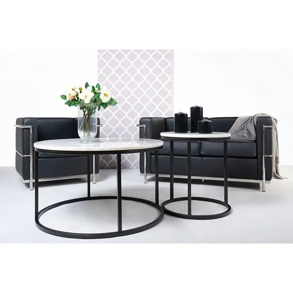 Soffa - SOFT LC2 2-SITS, svart italiensk läder - produktbild av [MGO] Import King Home från King Home | Arvande