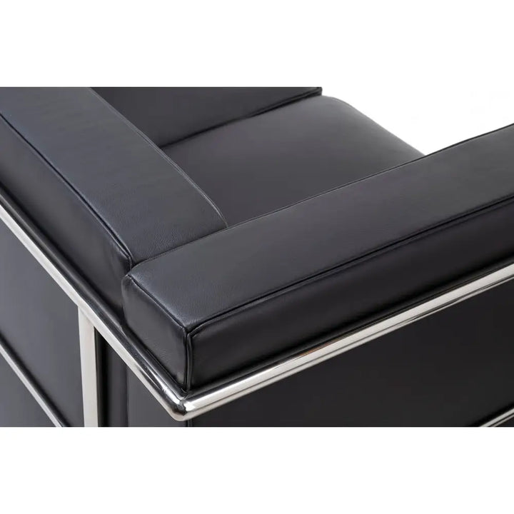 Soffa - SOFT LC2 3-SITS, svart italiensk läder - produktbild av [MGO] Import King Home från King Home | Arvande