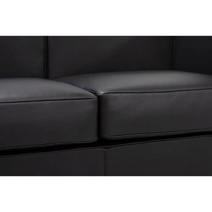 Soffa - SOFT LC2 3-SITS, svart italiensk läder - produktbild av [MGO] Import King Home från King Home | Arvande