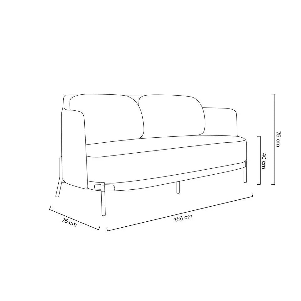 Soffa - VENICE, svart/vit - produktbild av Soffa från King Home | Arvande