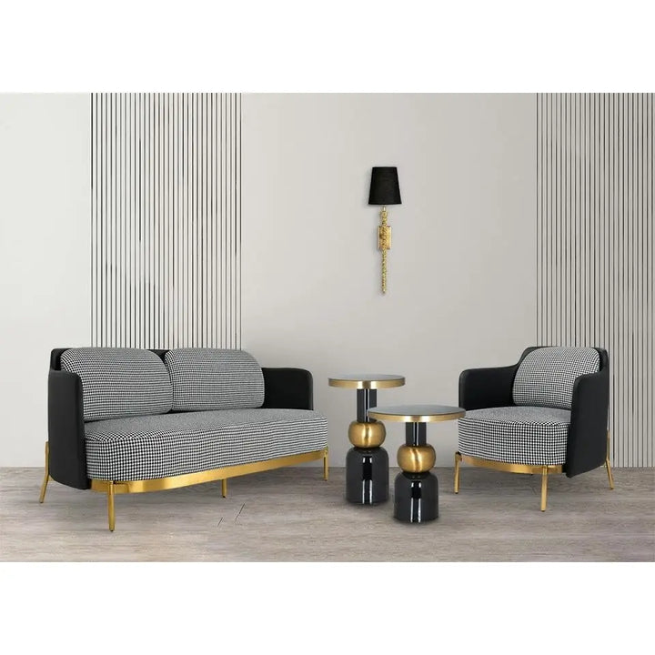 Soffa - VENICE, svart/vit - produktbild av Soffa från King Home | Arvande