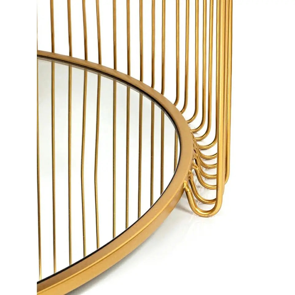 Soffbord KARE DESIGN - WIRE DOUBLE, mässing, 2-set - produktbild av Sidobord från Kare Design | Arvande