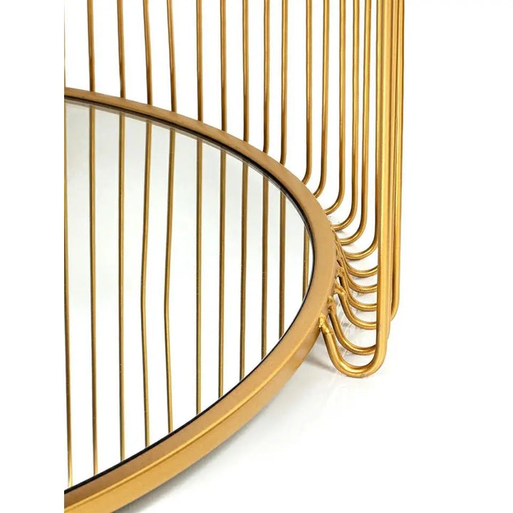 Soffbord KARE DESIGN - WIRE DOUBLE, mässing, 2-set - produktbild av Sidobord från Kare Design | Arvande