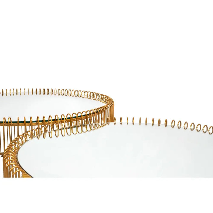Soffbord KARE DESIGN - WIRE, mässing, 2-set - produktbild av Sidobord från Kare Design | Arvande