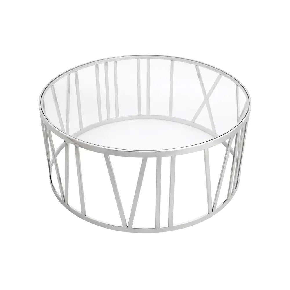 Soffbord TIME ROMAN, silver/glas - produktbild av Sidobord från King Home | Arvande
