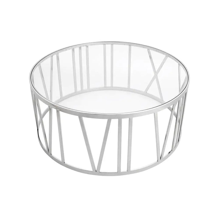 Soffbord TIME ROMAN, silver/glas - produktbild av Sidobord från King Home | Arvande