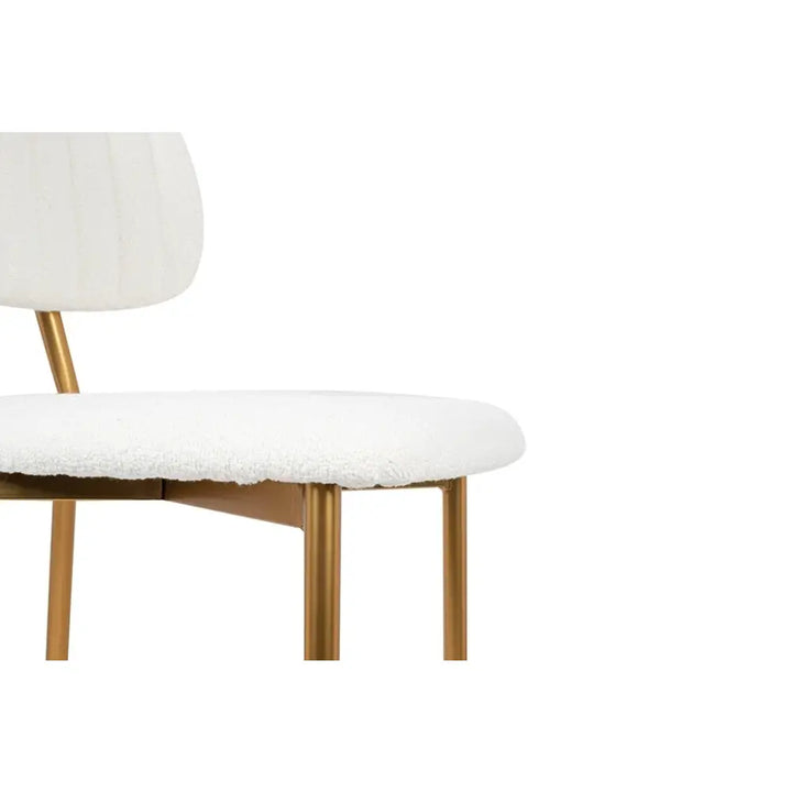 Stol - FABIOLA BOUCLE, vit/guld - produktbild av [MGO] Import King Home från King Home | Arvande