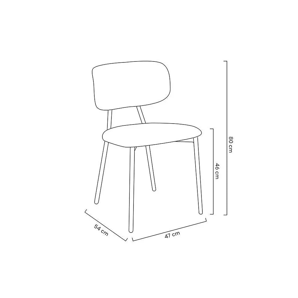Stol - FABIOLA BOUCLE, vit/guld - produktbild av [MGO] Import King Home från King Home | Arvande