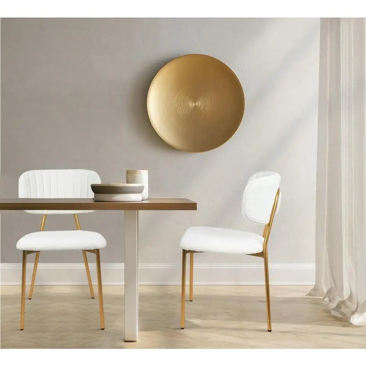 Stol - FABIOLA BOUCLE, vit/guld - produktbild av [MGO] Import King Home från King Home | Arvande